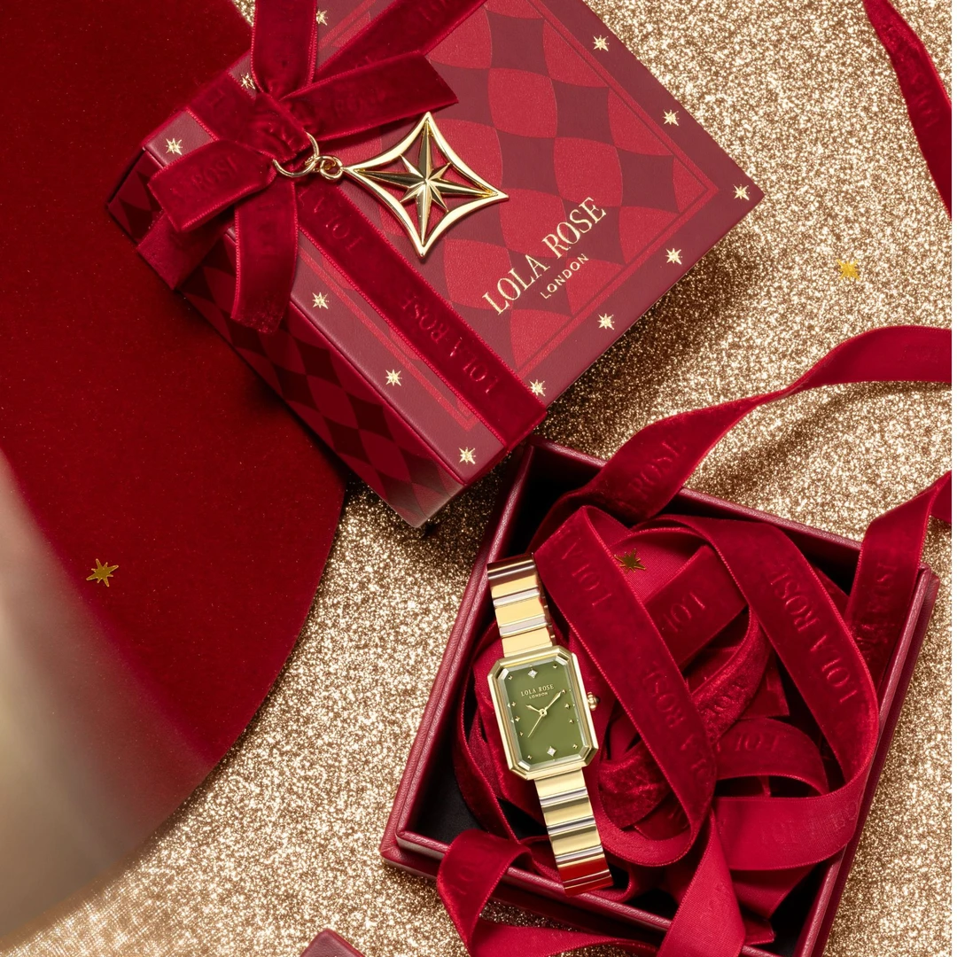 【千颂妮专享】LolaRose罗拉玫瑰方糖小绿表女时尚轻奢