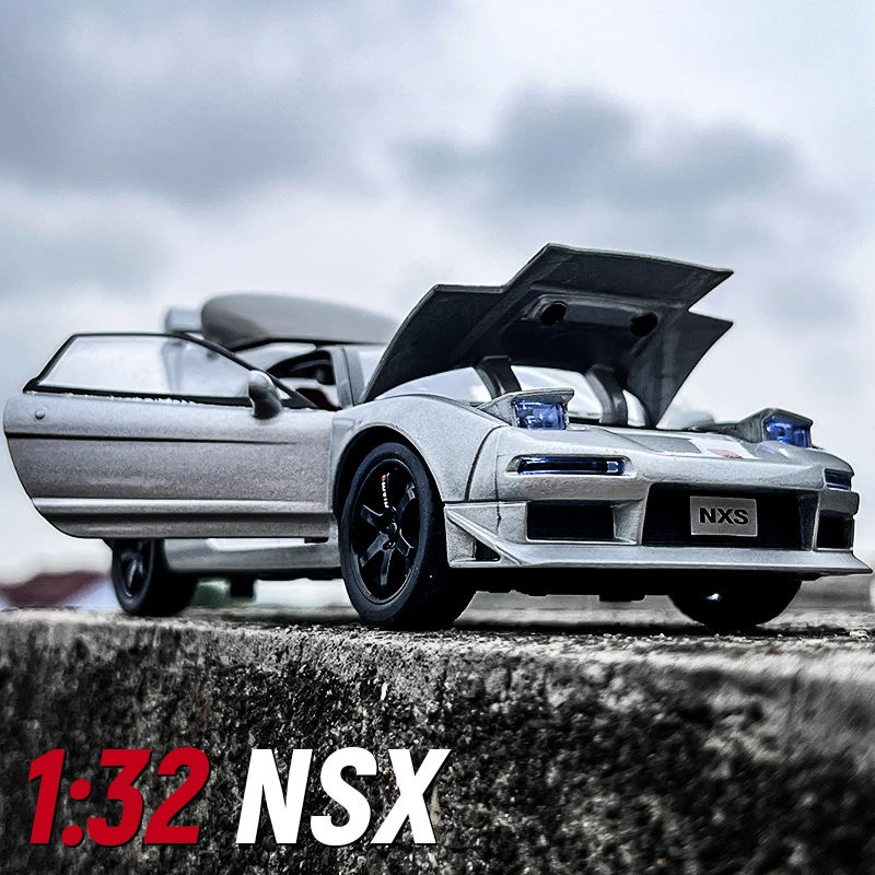 本田NSX合金车模转向避震男孩玩具金属1:32仿真汽车模型收藏摆件