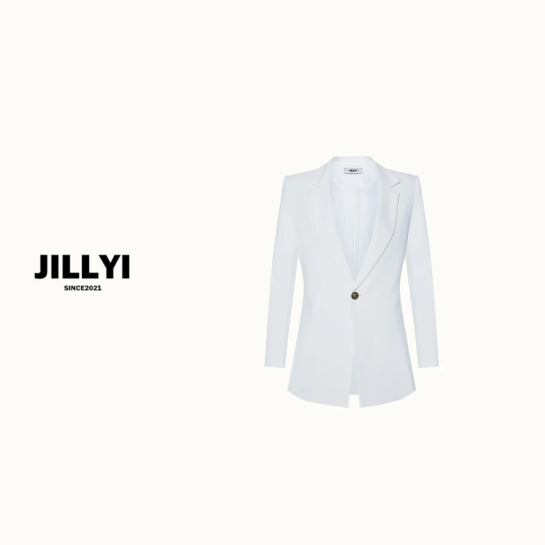 jillyi【律政佳人】气场拉满人手一件的显瘦单颗扣直角肩西装气质