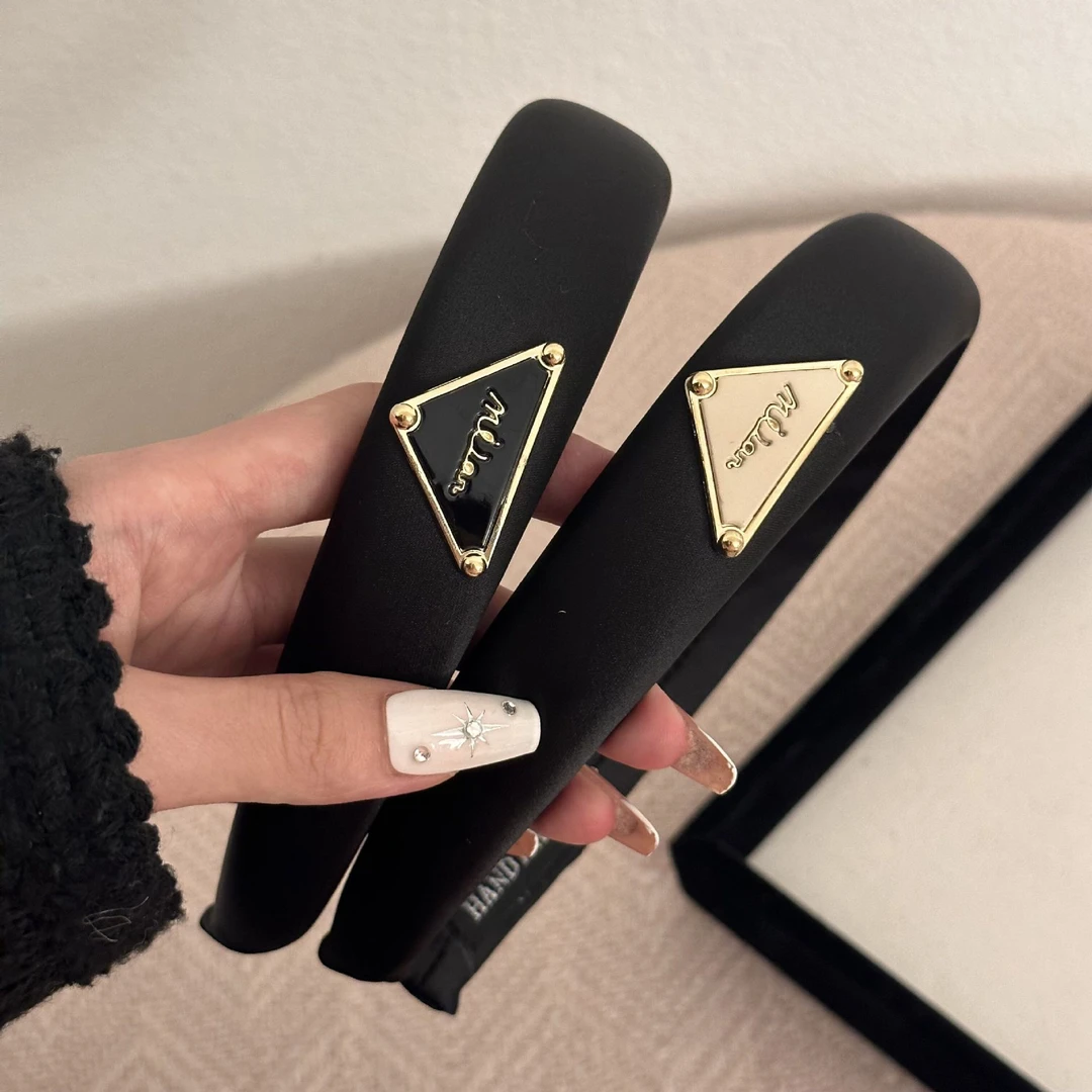 倒三角高颅顶宽边海绵发箍复古法式头饰网红外出洗脸百搭压发头箍