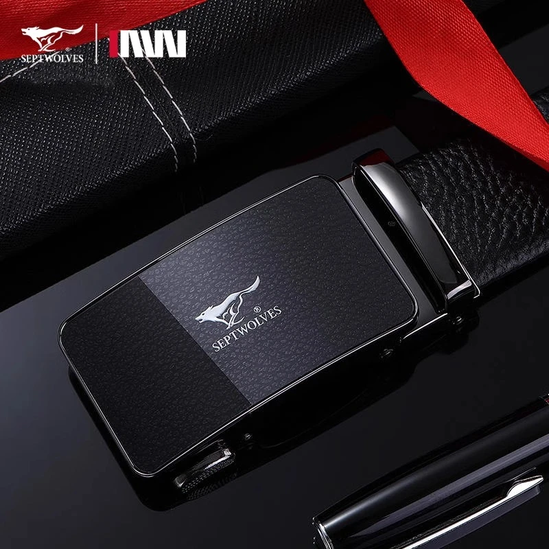 七匹狼真皮皮带男士潮流奢侈时尚腰带中青年高档百搭商务裤腰带WO