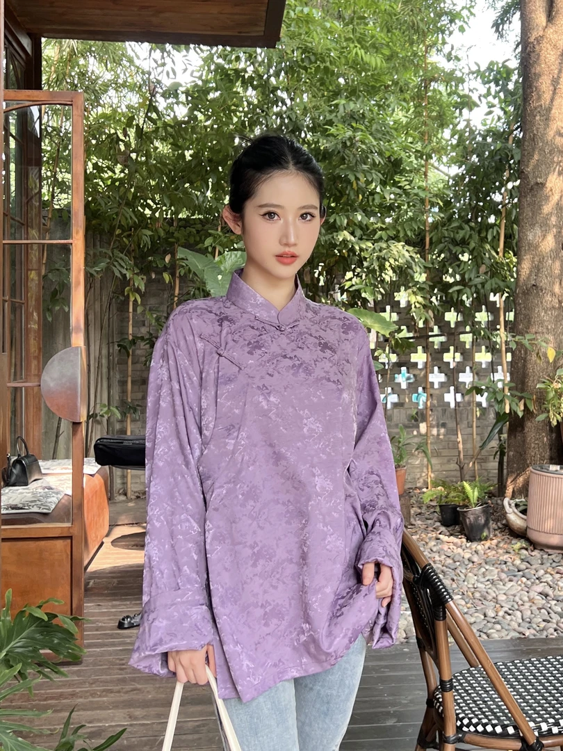 藏蓝的诗 初秋烂漫 四季款衬衫西藏服氛围感高级气质百搭民族风