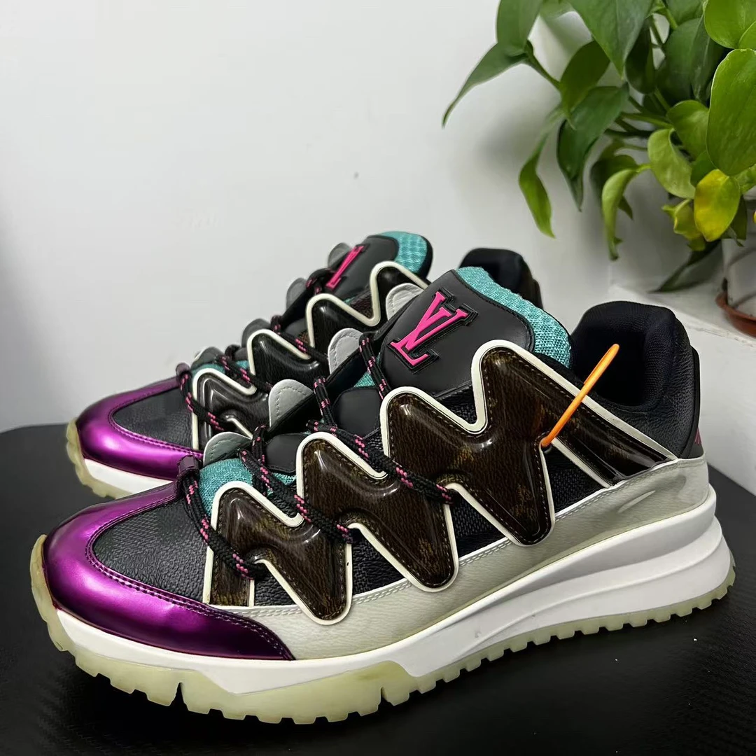 95新 LouisVuitton/路易威登 40欧zigzag炫彩老花老爹鞋
