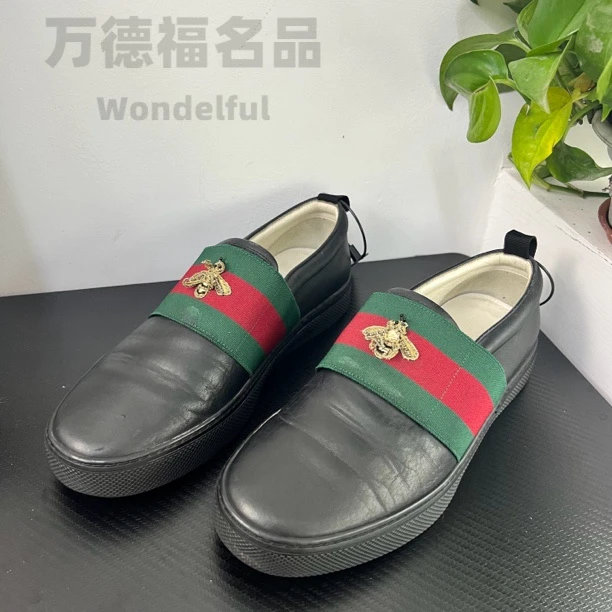 GUCCI/古驰40.5欧码小蜜蜂腰带一脚蹬无配件成色自定义/时尚/zg43