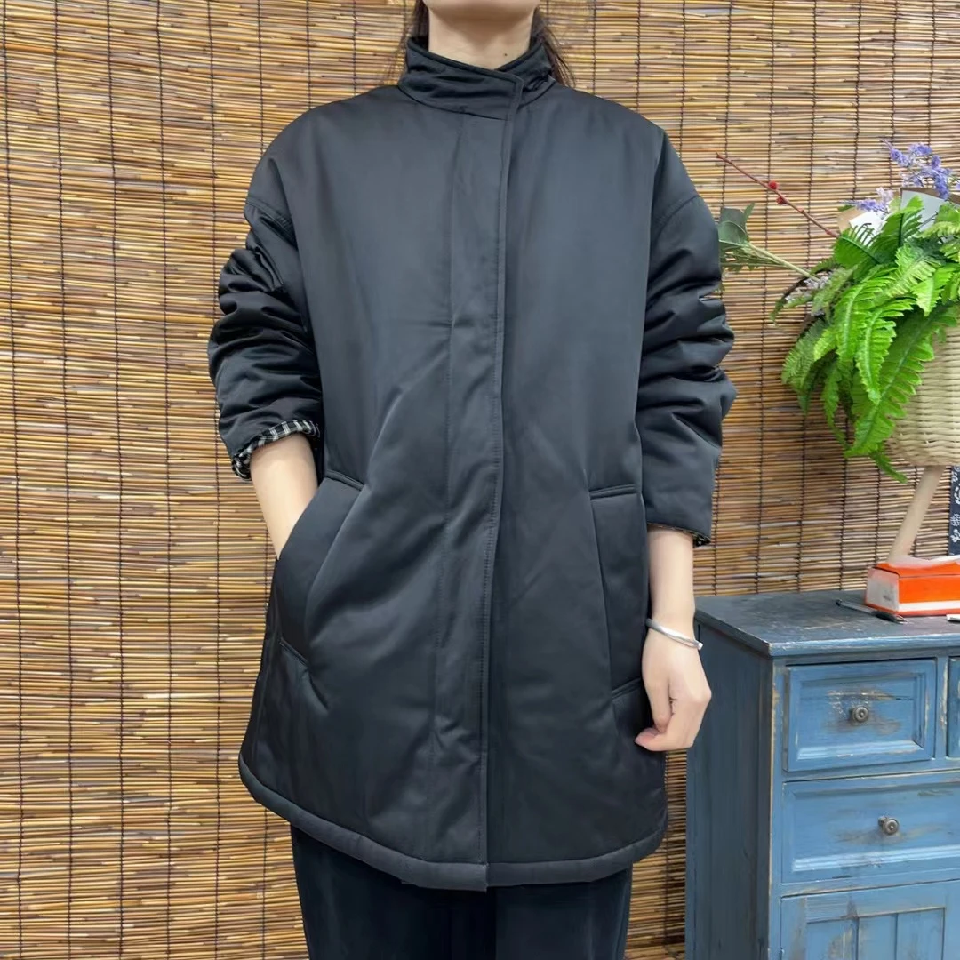 7806新款加厚秋冬休闲简约百搭保暖立领棉服