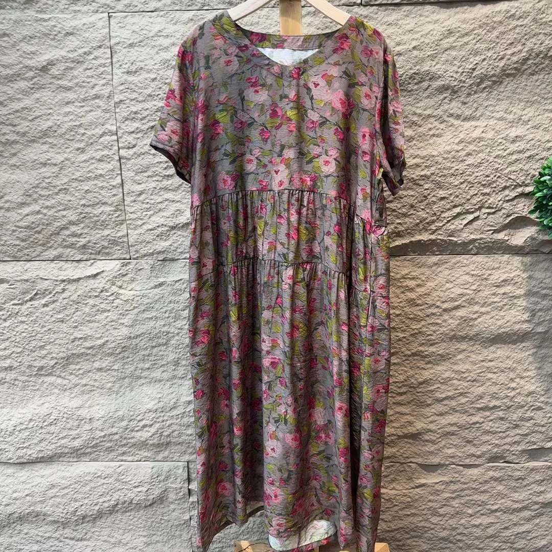 4833新款夏季气质减龄优雅连衣裙QZ