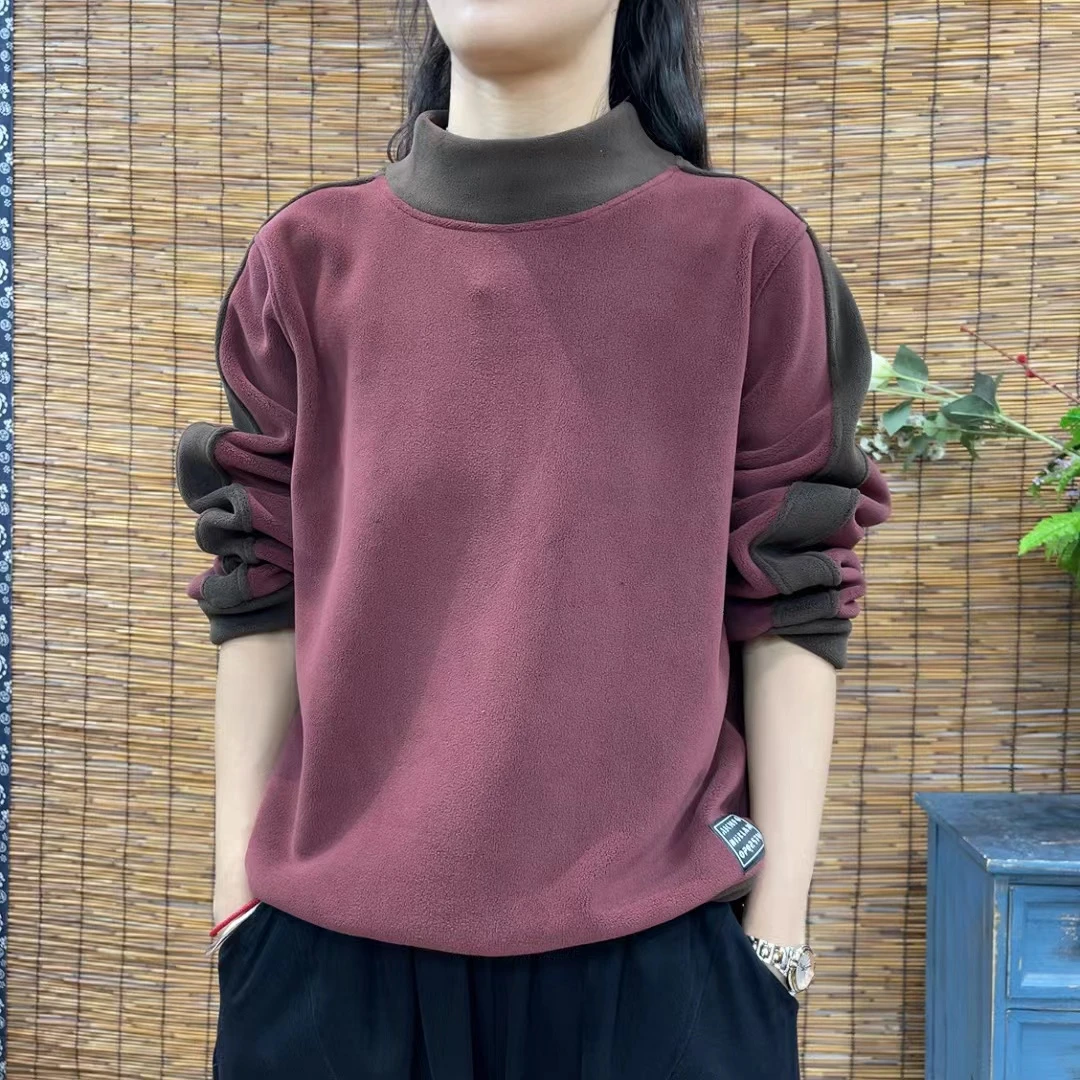 77392新款秋冬加厚休闲百搭设计款减龄长袖卫衣T恤