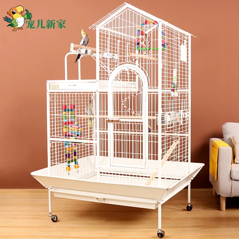 高端大型鹦鹉笼子 超大大号大空间别墅 豪华群鸟笼子 新款加粗型
