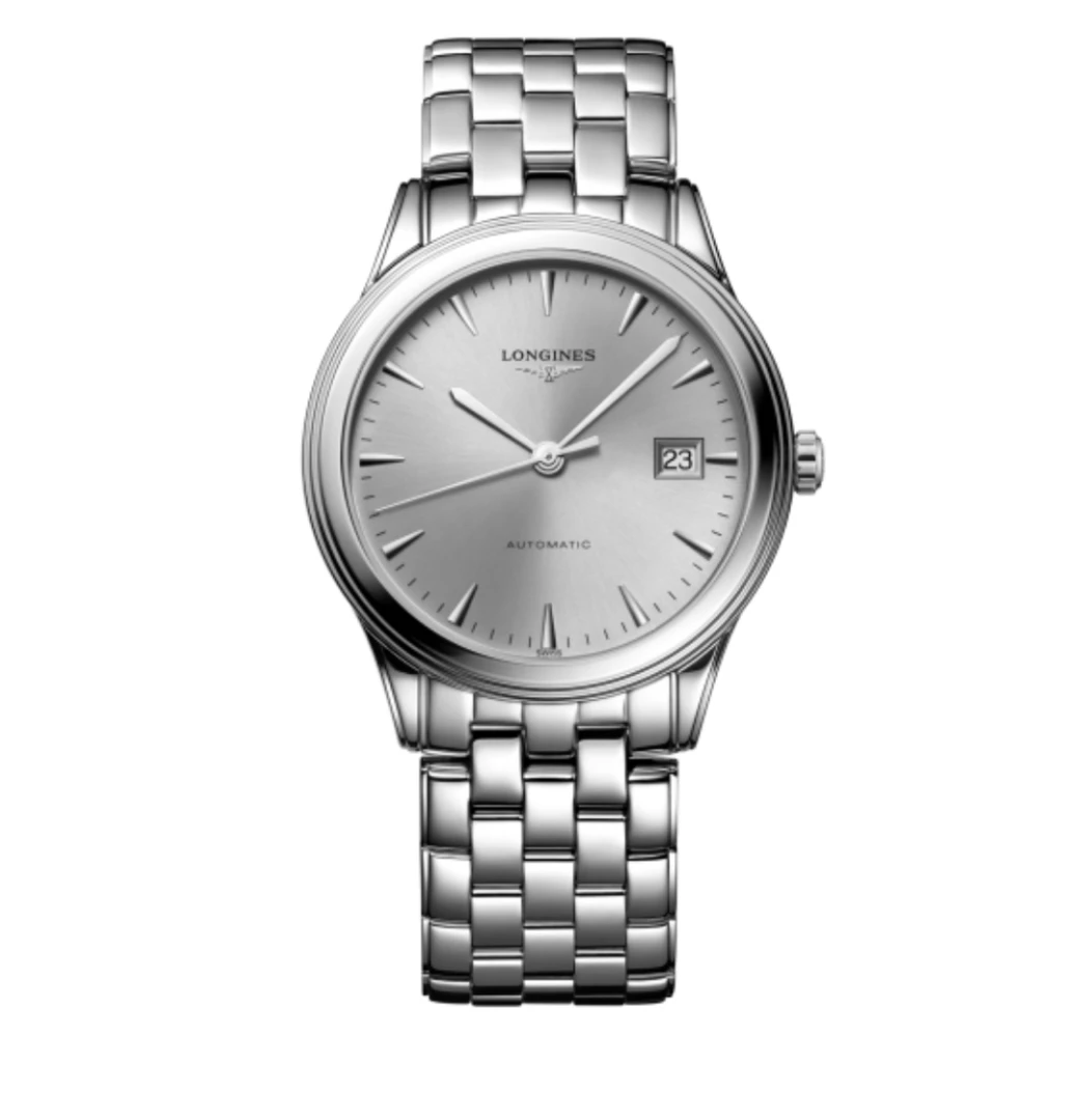 99新 Longines/浪琴 军旗974灰盘条丁/全套/表径38.5mm