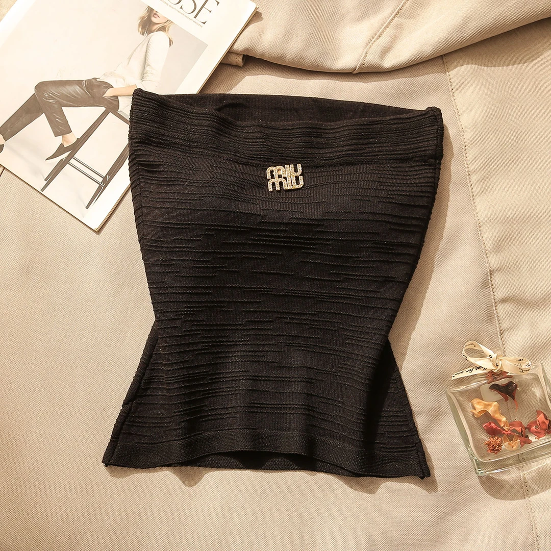 黑色吊带修身背心短款女士打底内搭高档紧身百搭抹胸美背上衣外穿