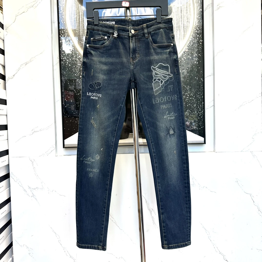 【爷牛仔裤】24年男士时尚休闲修身男牛仔裤子潮流牛仔裤（两个色）