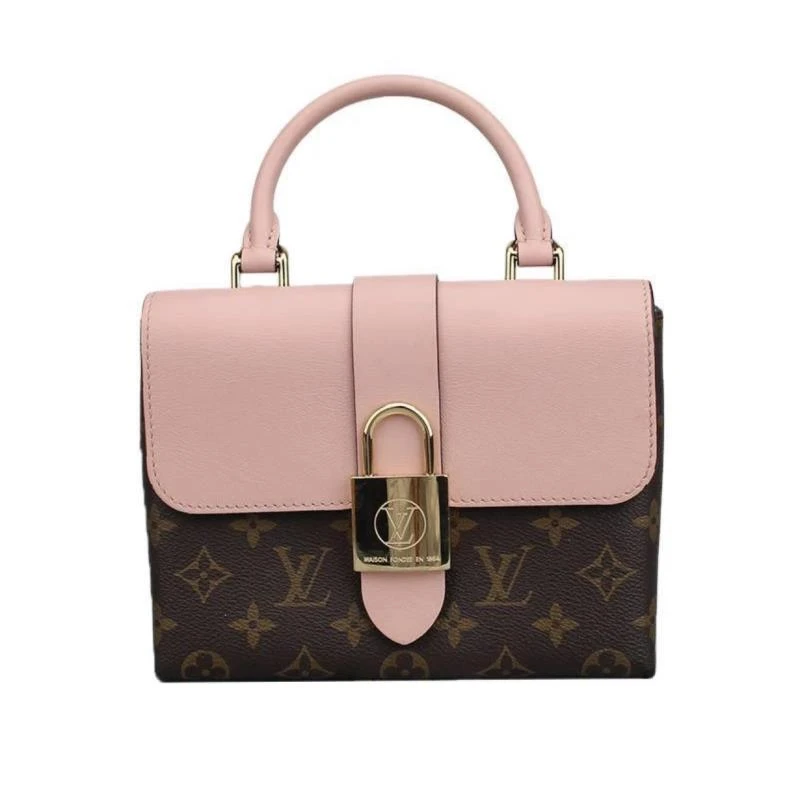 99新 LouisVuitton/路易威登 97新粉锁头芯片款包