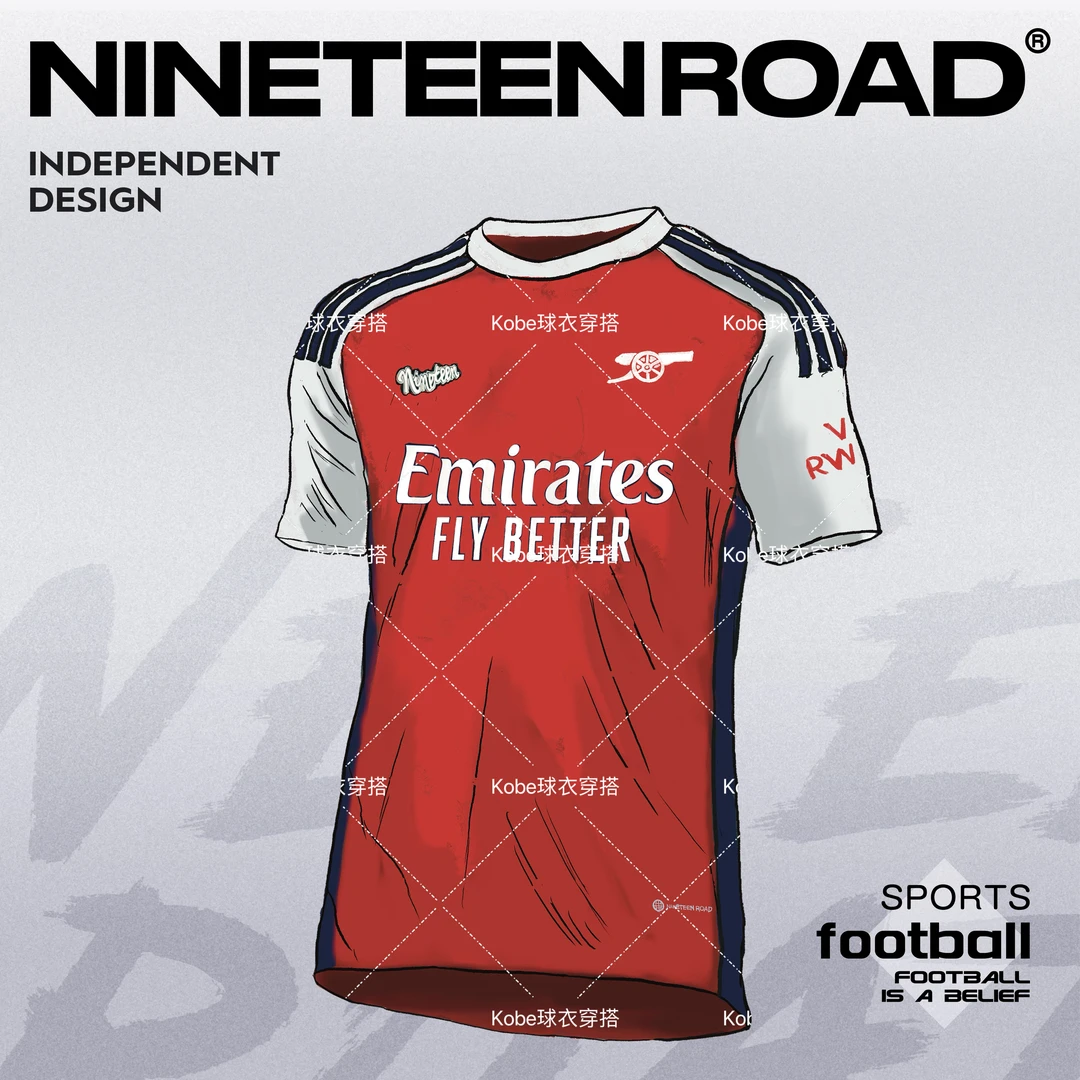 【Arsenal】24/25新赛季-厄德高-潮流日常百搭球衣宽松圆领重磅-T恤