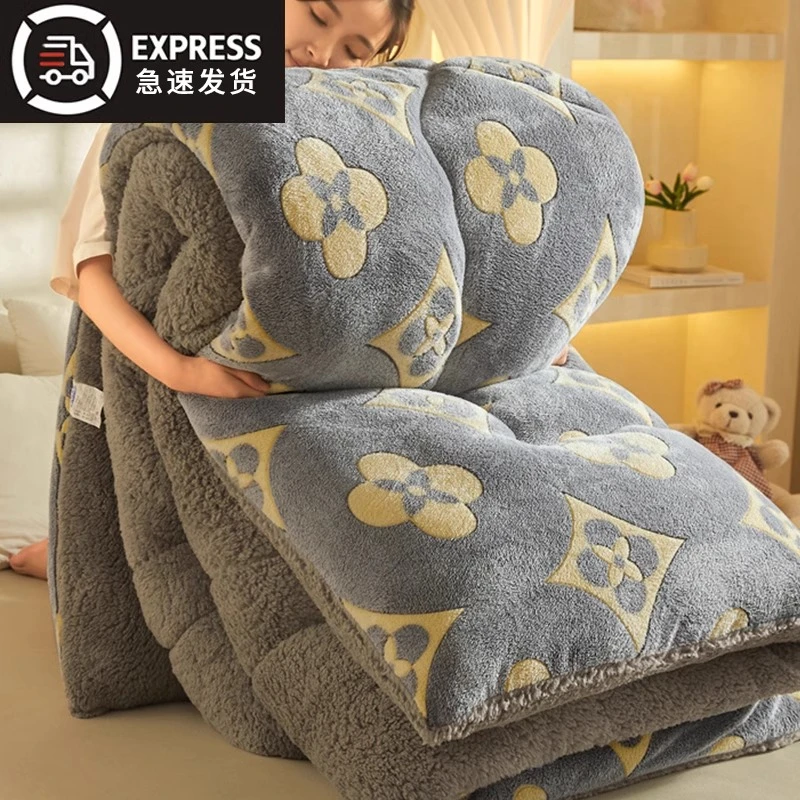 冬季羊羔绒被子冬被单人加厚保暖10斤冬天牛奶绒棉被春秋被芯宿舍