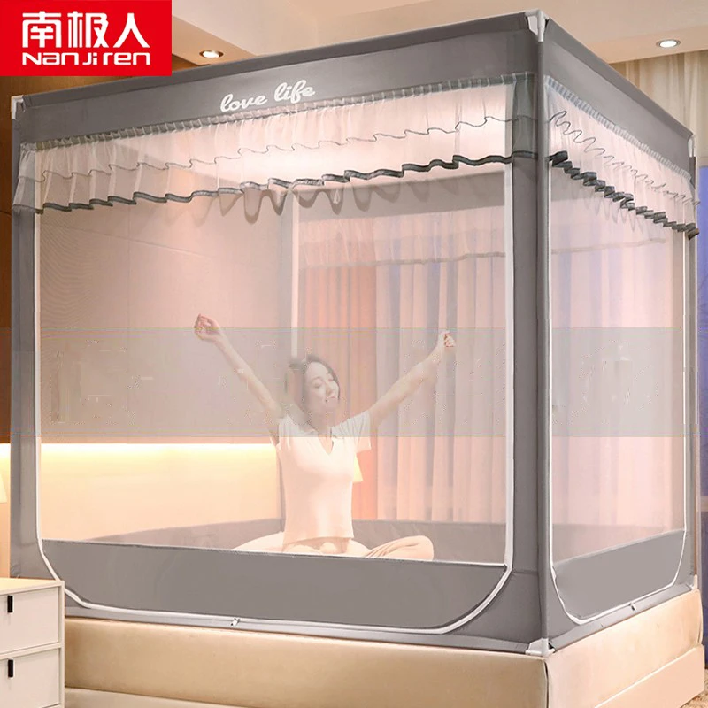 蚊帐家用卧室2025新款蚊帐1.8米x2米支架防摔儿童蚊帐三开门9