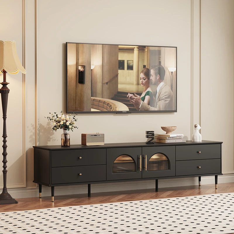 中古风电视柜客厅2025新款储物柜茶几组合柜靠墙落地收纳柜小户型