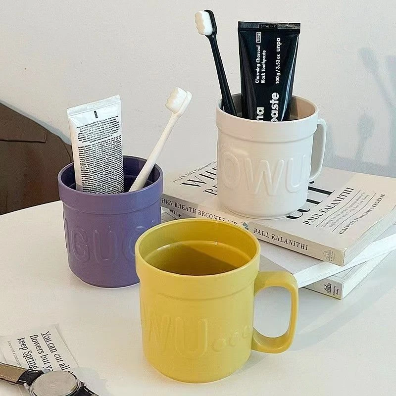 【清仓】漱口杯家用牙刷杯子高颜值情侣牙杯字母洗漱杯学生用刷牙