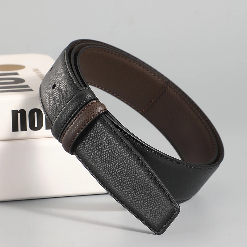 8字扣3.35cm男士皮带真皮菲拉腰带牛皮经典商务头层高档百搭