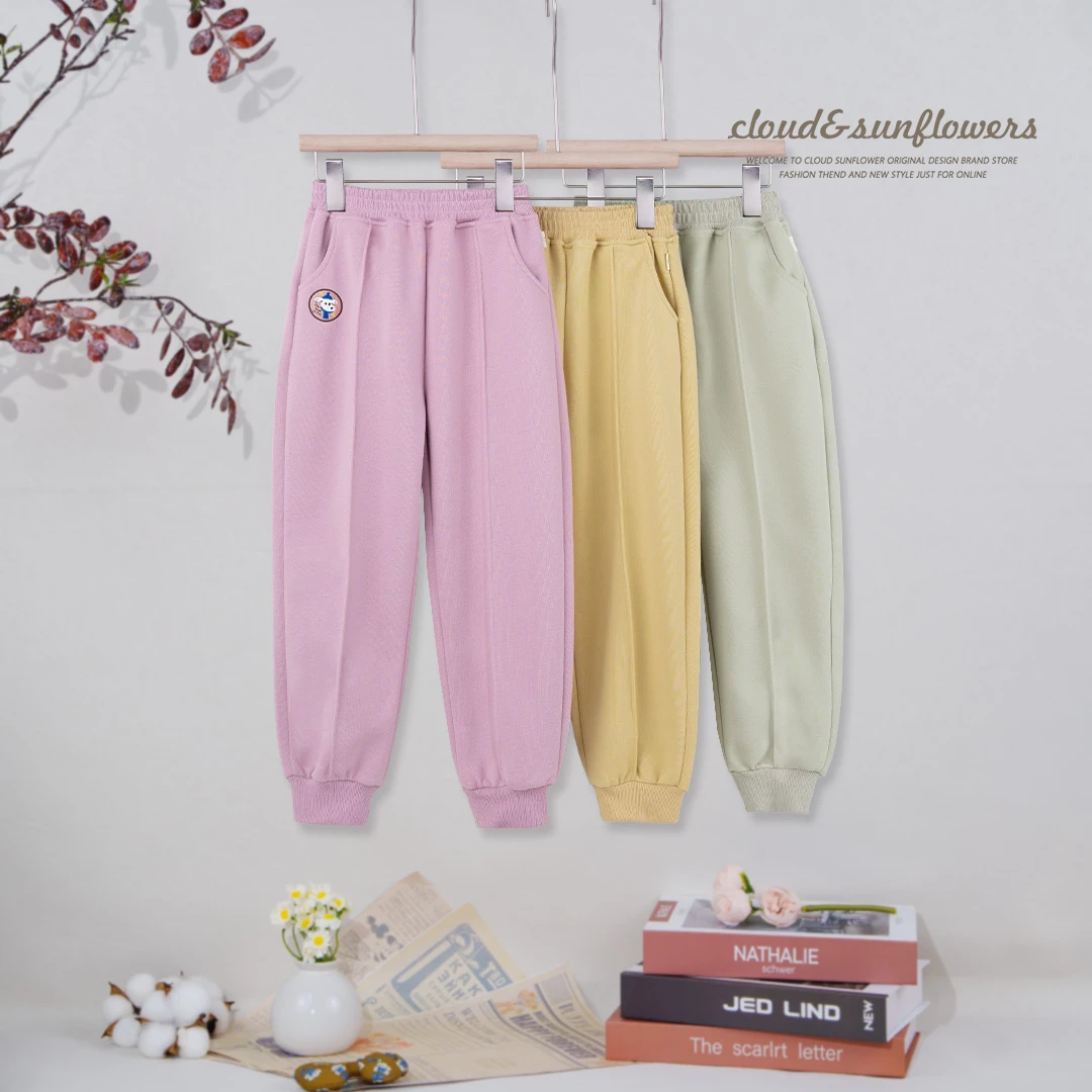 【云朵小葵】女童秋季小标洋气小狗运动休闲卫裤3240047