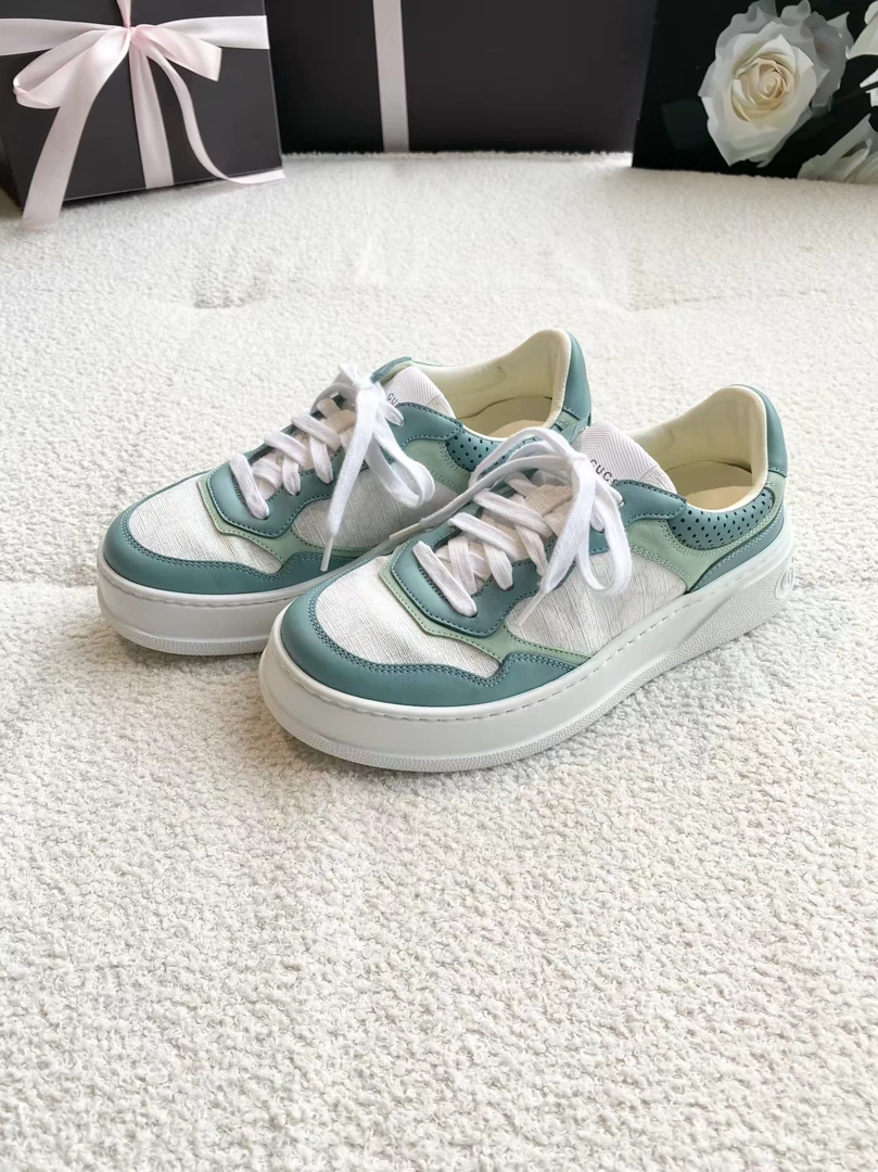 95新 GUCCI/古驰  pp1346 蓝白饼干鞋 37.5码