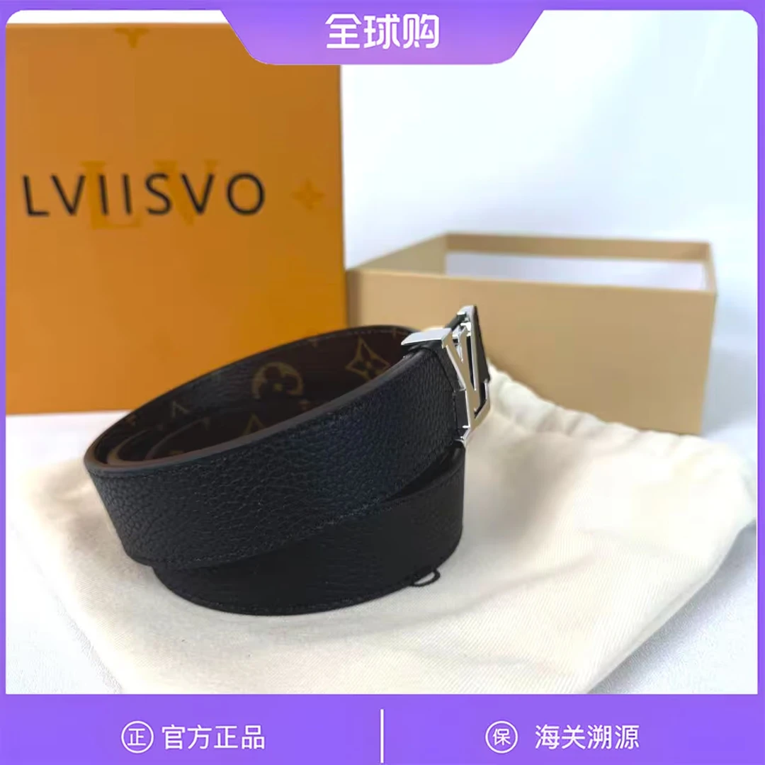 lviisvo路威丝黑色  带扣  牛皮皮带  女款经典 3cmM9093