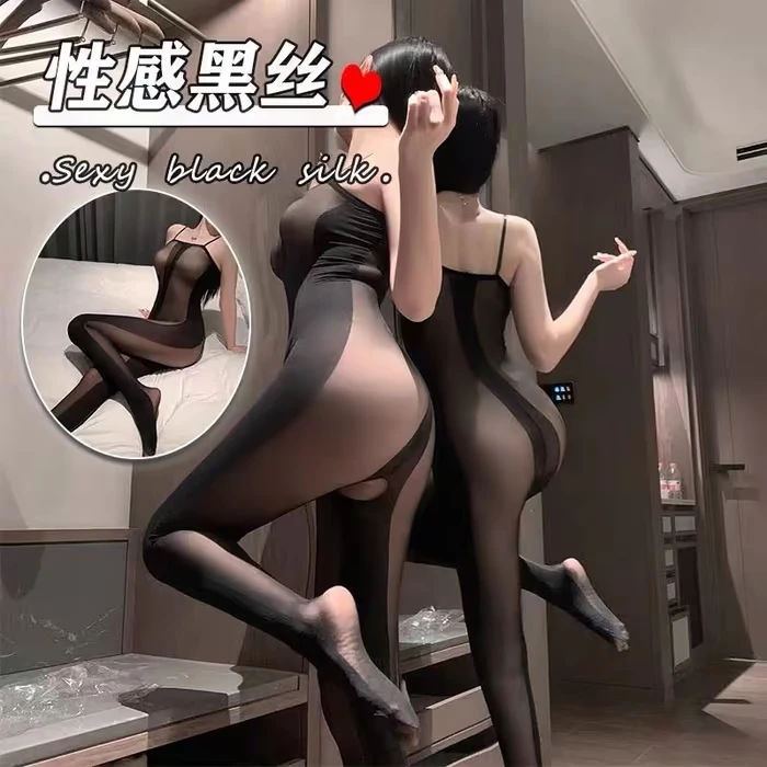 黑色性感情侣睡衣套装床上挑逗睡衣