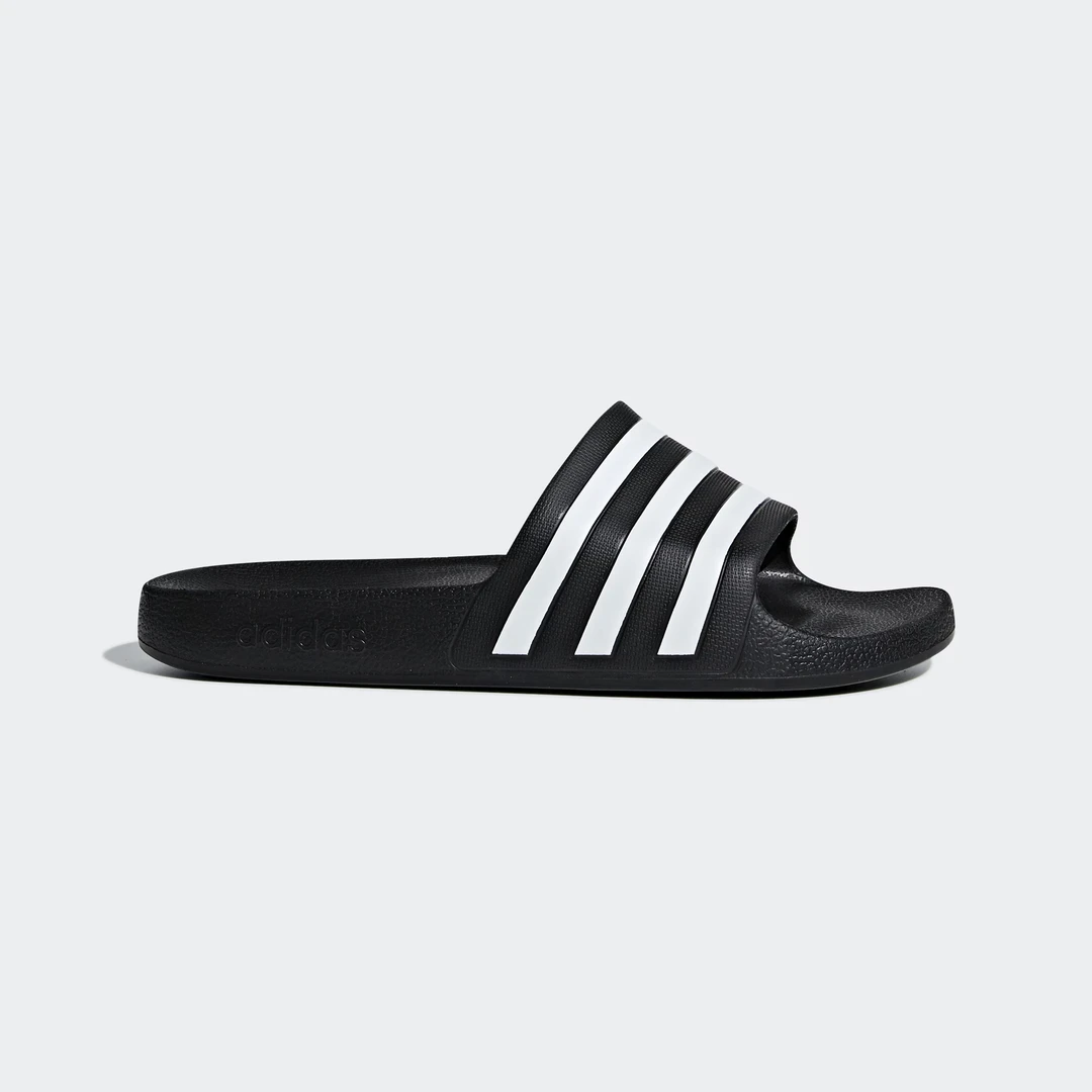 adidas/阿迪达斯「夏日户外」中性经典三条纹游泳休闲拖鞋F35543