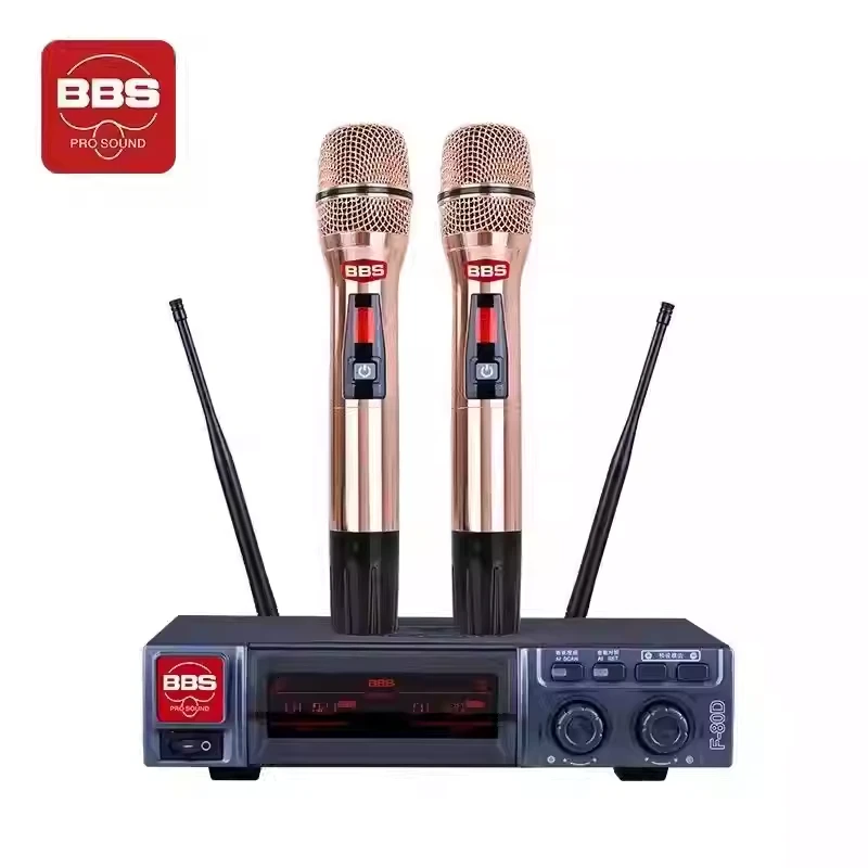 KTV麦克风话筒BBS无线麦F-80D家庭KTV麦无线动圈咪