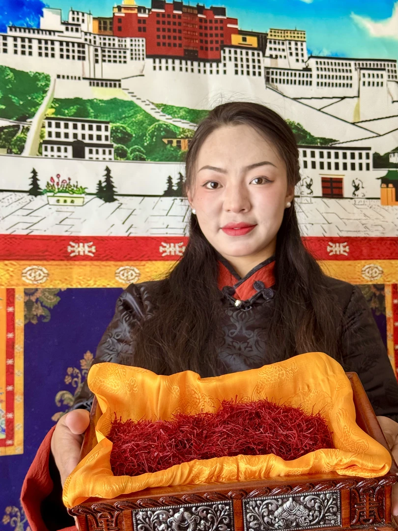【西藏味道】西藏藏红花头茬花礼盒装花丝饱满香气浓郁可泡水泡酒