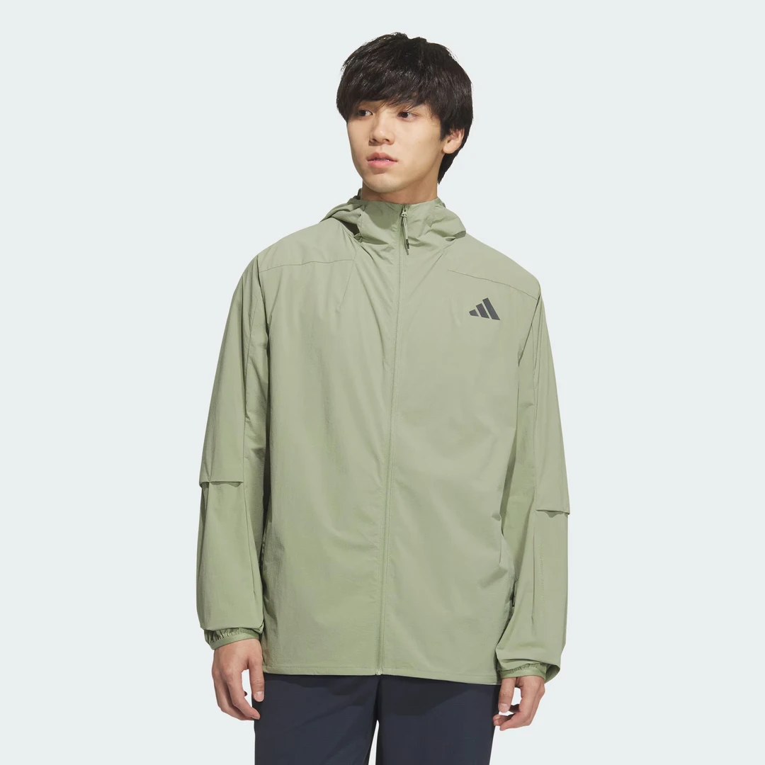 adidas/阿迪达斯男子防晒UPF100+凉感运动休闲连帽夹克外套KB5158