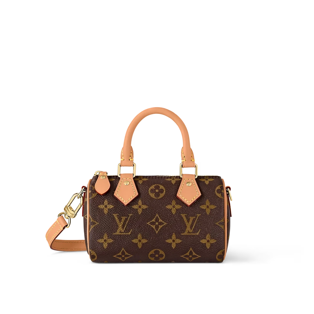 未使用 LouisVuitton/路易威登 SPEEDY NANO/老花单肩包全套
