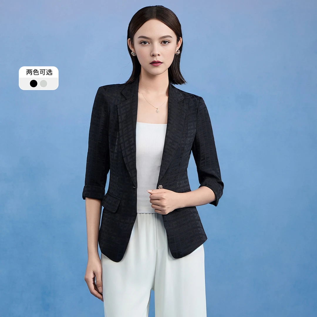 MY TENO/马天奴春夏休闲时尚短款气质职业西装VDS991JKX0