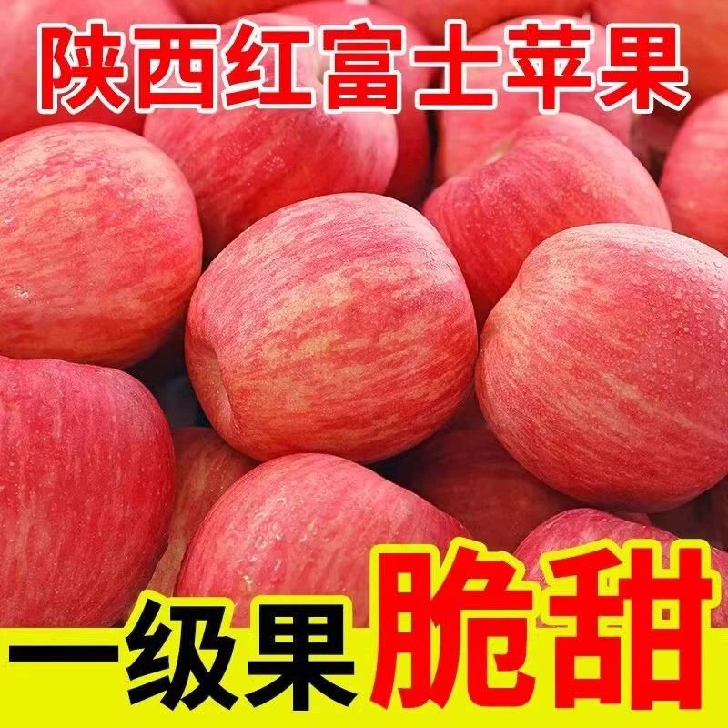 陕西正宗高原脆甜红富士当季应季新鲜水果冰糖心丑苹果2斤5斤10斤