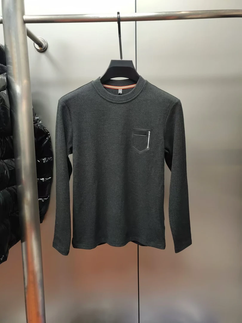 左胸口袋打底衫德绒上衣恒温保暖韩版修身半高领长袖时尚休闲