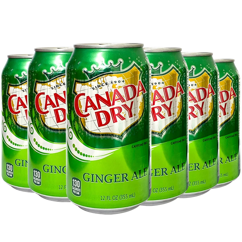 美国进口Canada Dry姜味汽水355ml/罐装可乐型碳酸饮料