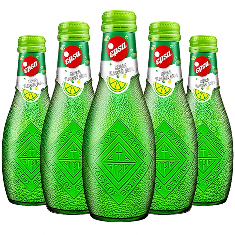 VARTA/哇尔塔希腊进口柠檬味汽水232ml/玻璃瓶碳酸饮料精美瓶身