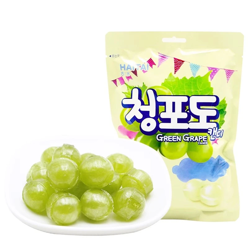 韩国进口海太青葡萄味糖果155g/袋