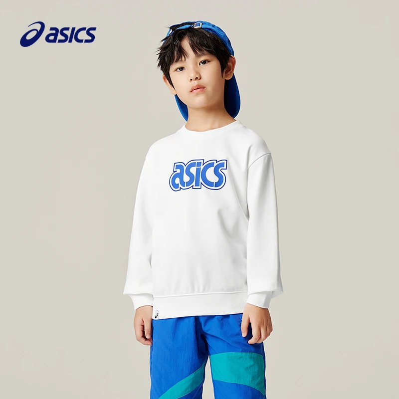 【官方旗舰】Asics亚瑟士印花圆领休闲LOGO款儿童卫衣333221213136