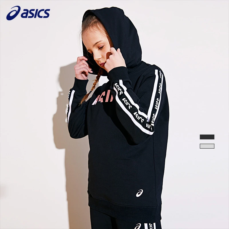 Asics亚瑟士男女儿童连帽套头运动卫衣时尚休闲2034A127
