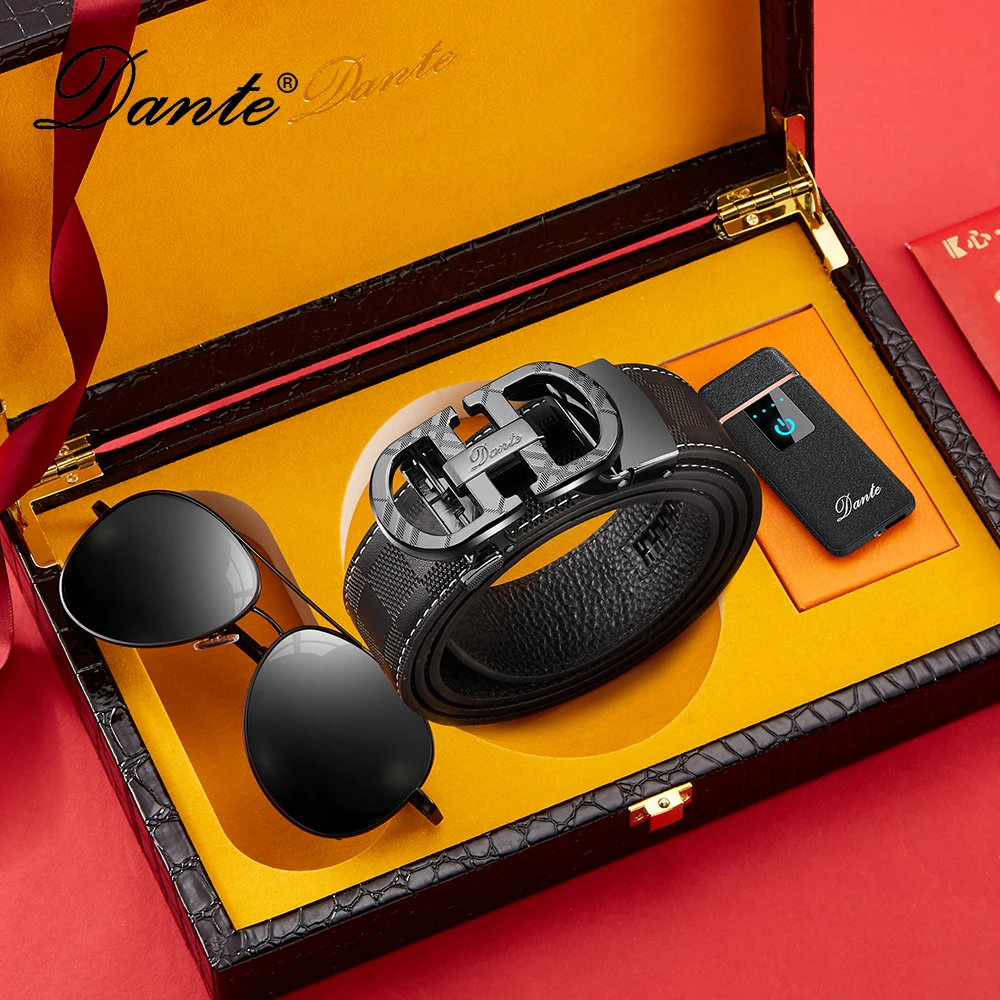 Dante丹迪专柜正品皮带男士腰带休闲商务男款裤带赠礼盒装T085