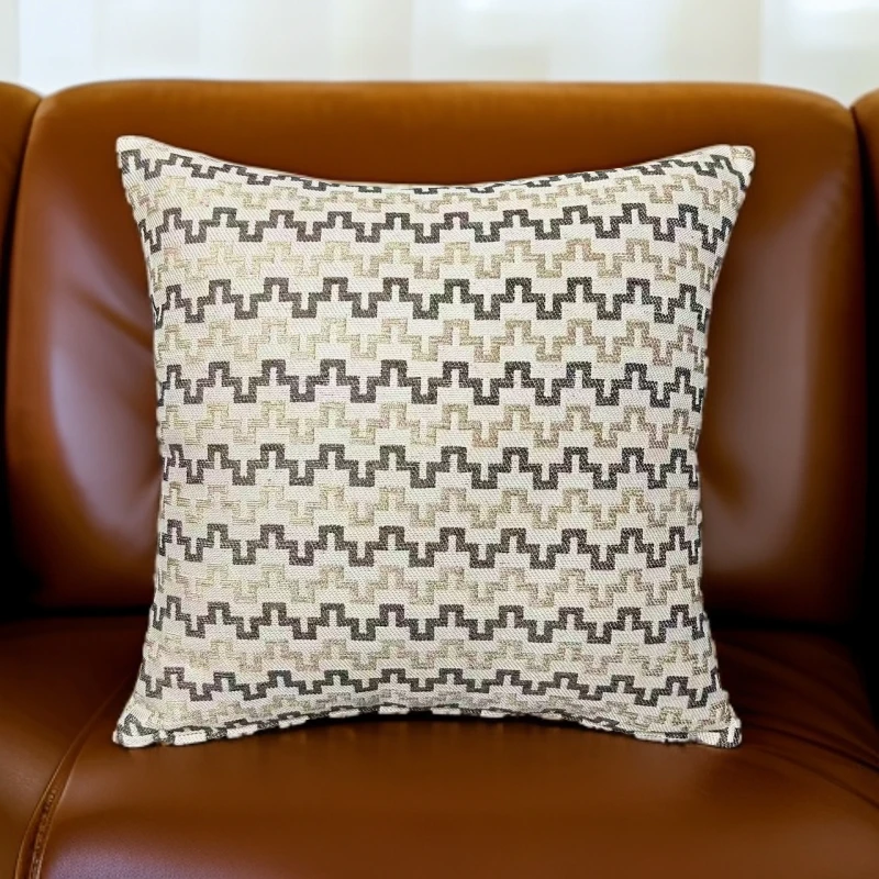 春绿秋红现代时尚提花抱枕轻奢高级美式大抱枕含芯法式沙发靠背垫