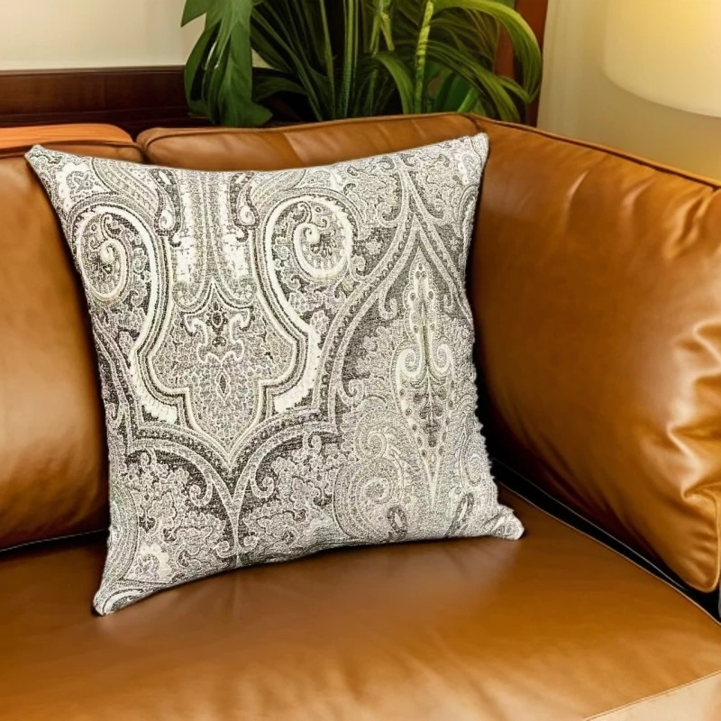 春绿秋红高端复古美式风格抱枕沙发靠背垫加厚雪尼尔法式轻奢抱枕