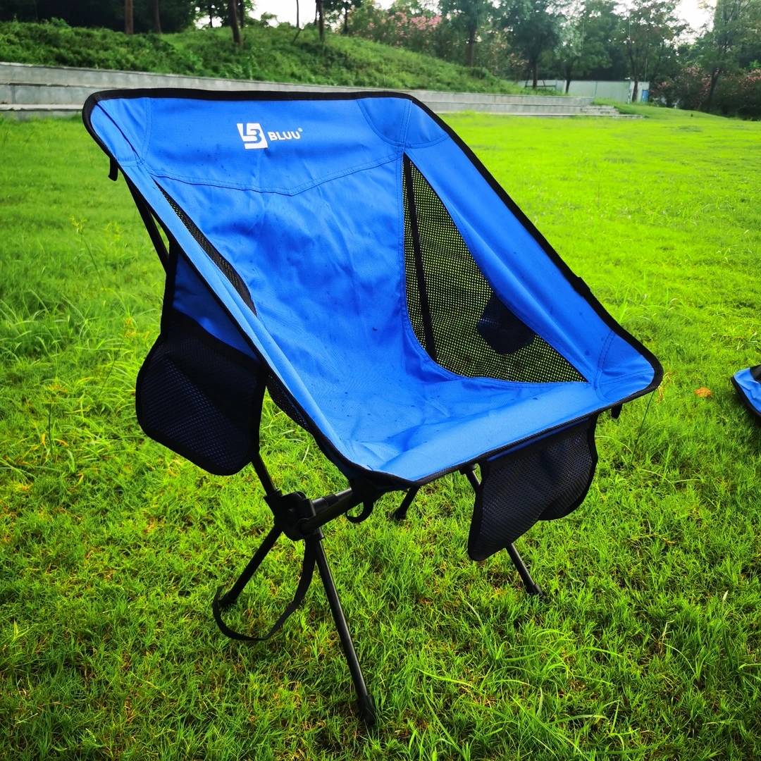 （清仓）户外轻量化铝合金太空椅月亮椅登山徒步便携可拆月亮椅露营