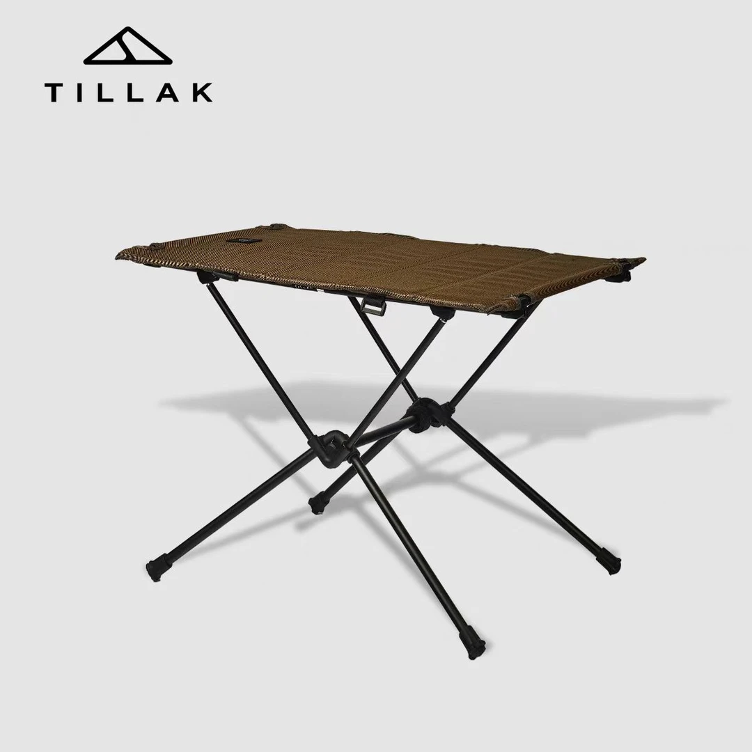 Tillak户外折叠桌露营摩旅钓鱼喝茶几轻量solo考杜拉CORDURA桌子