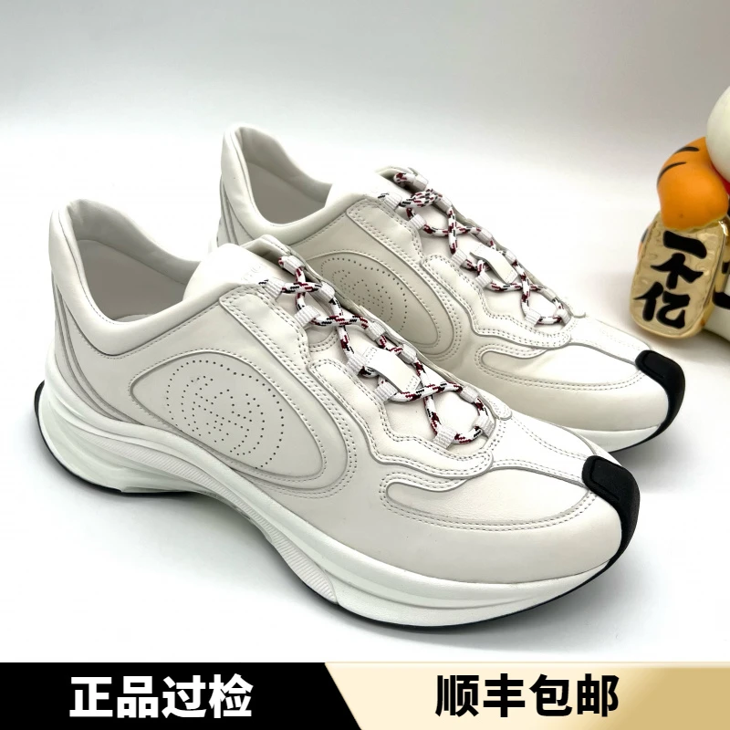 未使用 GUCCI/古驰 RUN系列 白色 皮面 休闲轻便款 运动鞋 多尺码