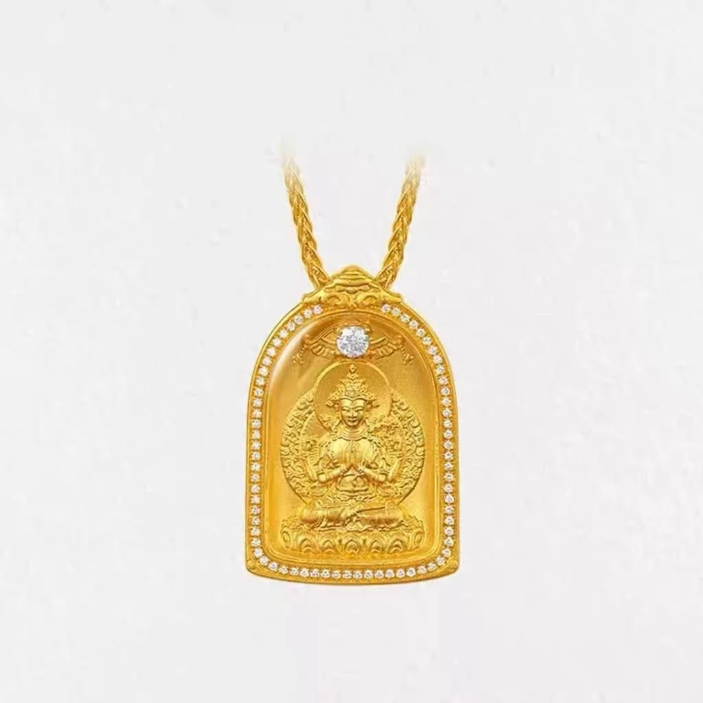 铜合金项链  几何本命年挂坠吊牌项链