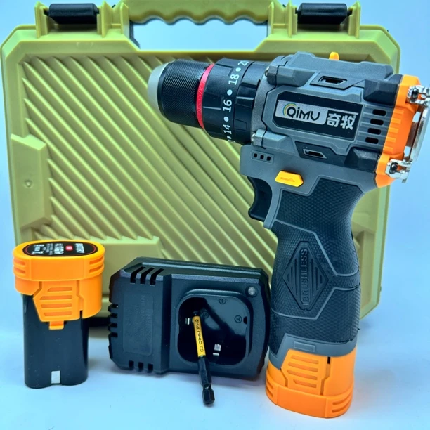 奇牧16V高定款冲击4工业小钢炮两电一机18650手电钻电钻电动工具