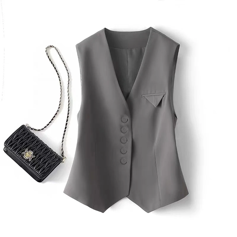 西装马甲女无袖百搭背心2024秋装新款上衣高端设计感小众马夹外套