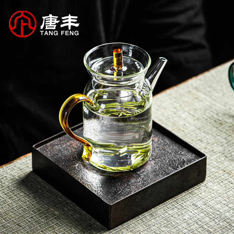 玻璃茶壶玻璃泡茶茶壶高档日式玻璃泡茶壶玻璃茶器日式茶水分离杯