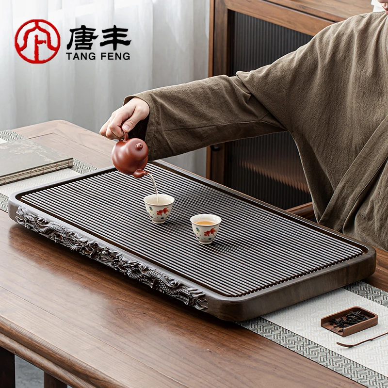 唐丰竹制茶盘茶台2025新款家用办公室长方形茶托盘茶具高端干泡台
